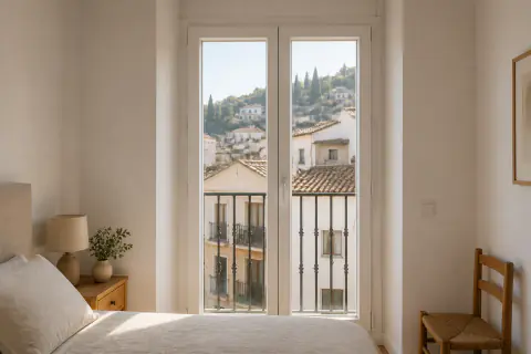 Urban balcony door